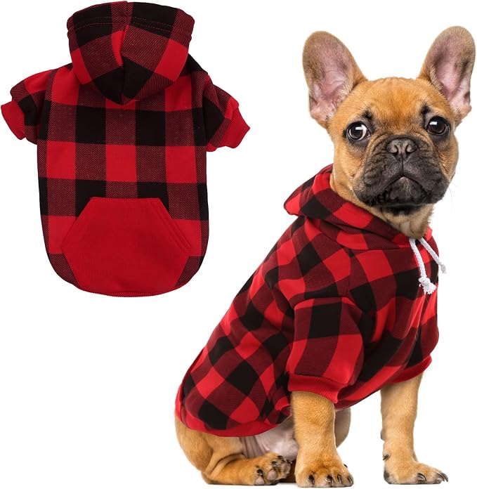 EXPAWLORER Plaid Dog Hoodie by EXPAWLORER