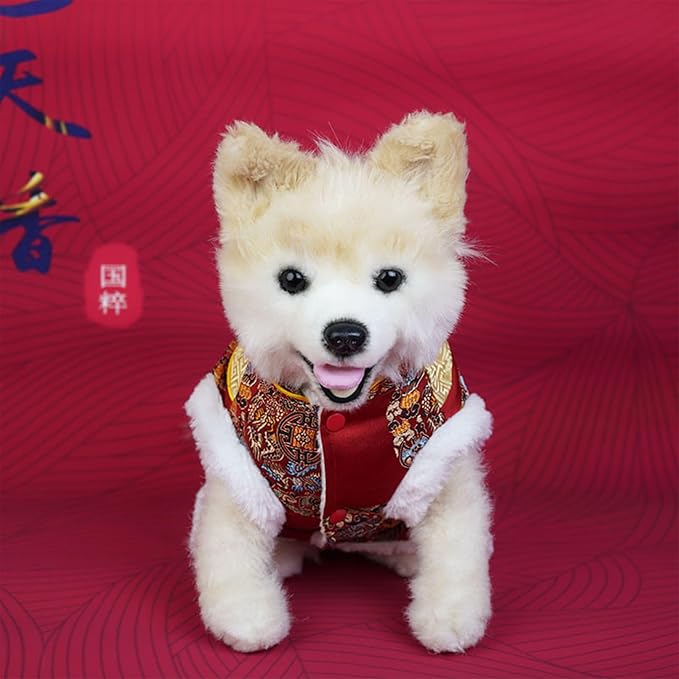 BAMY New Year Small Dog Coat Warm Cat Costume Winter Pet Clothes Vest of The - Image 2