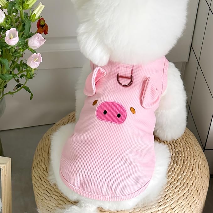 Pig/Panda Printed 3D Cat and Dog Tank Top, Cute Sleeveless Pet Clothing Tank Top - Image 4