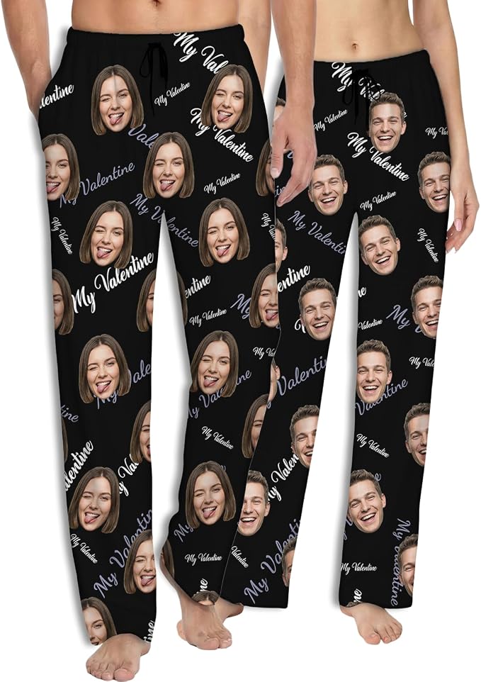 Custom Pajamas Pants With Photo Face Custom PJ Pants Personalized Gifts by KAOEED
