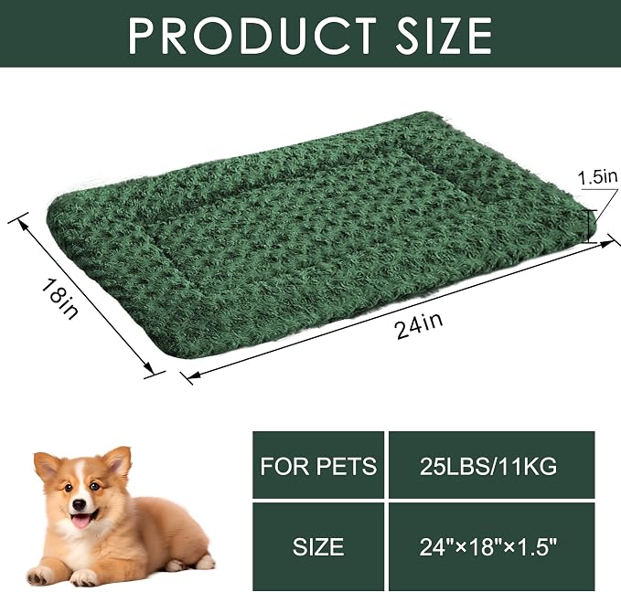 Washable Dog Bed Plush Orthopedic Outdoor Crate Mat - Image 7