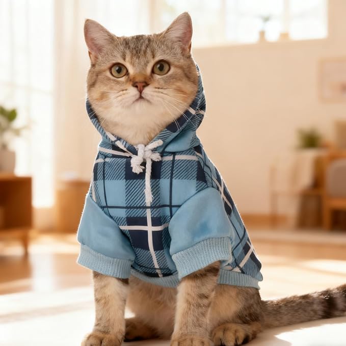 EXPAWLORER Plaid Cat Hoodie - Image 8