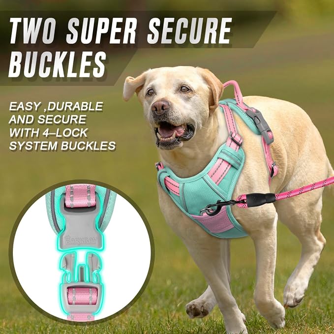BARKBAY No Pull Dog Harness Front Clip Heavy Duty Reflective Easy Control Handle - Image 4