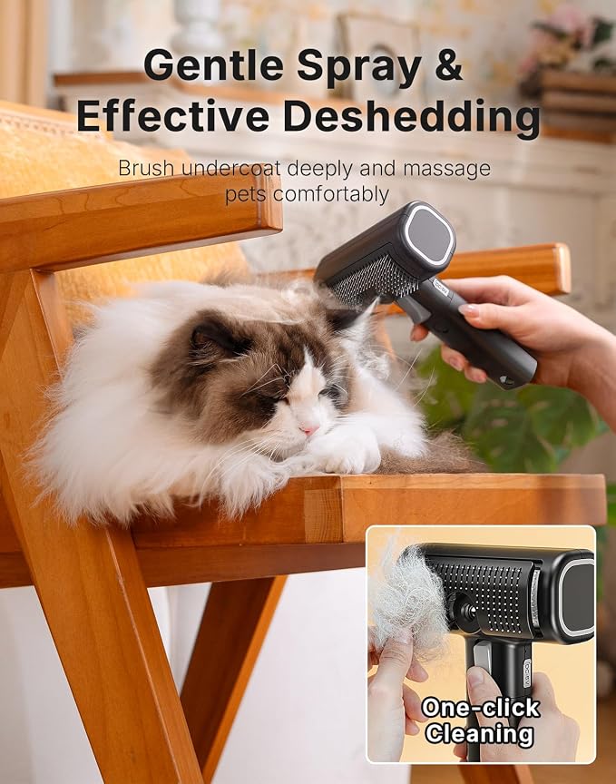 5-in-1 Cat Hair Brush & Gromming Rakes, Cat Steam Comb - Image 3