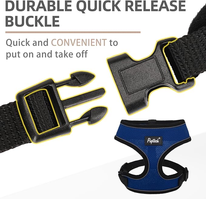 PUPTECK Soft Mesh Dog Harness and Leash Set Pet Puppy Cat Comfort Padded Vest - Image 4