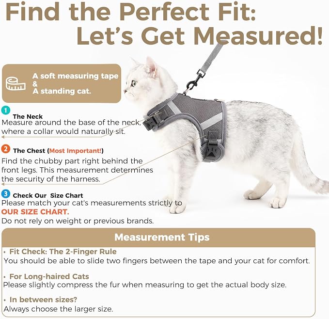 Cat Harness and Leash Escape Proof Kitten Harness Cat Leash - Image 3