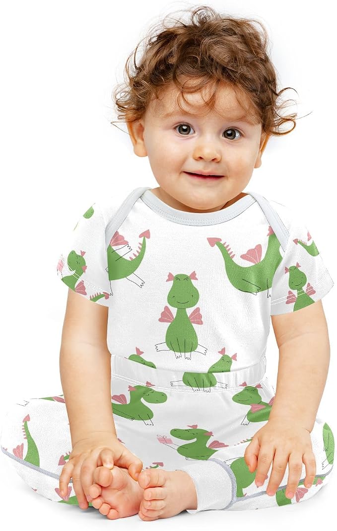 Baby Clothes Set Infant Bodysuits Pants Sets 0-24M - Image 2