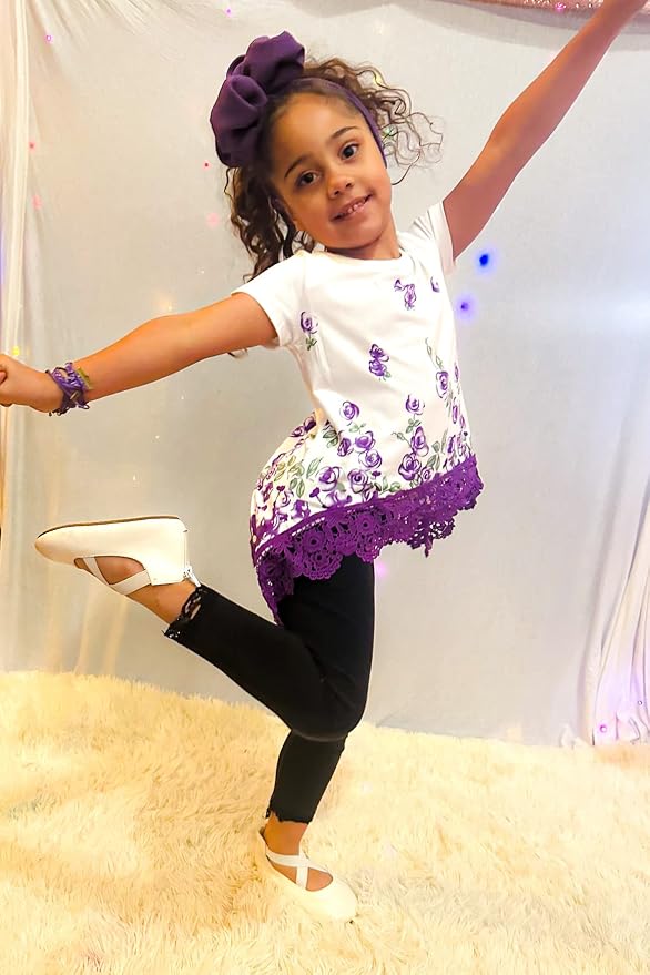 storeofbaby Girls Casual Tunic Tops Short Sleeve Loose Soft Blouse T-Shirt - Image 4
