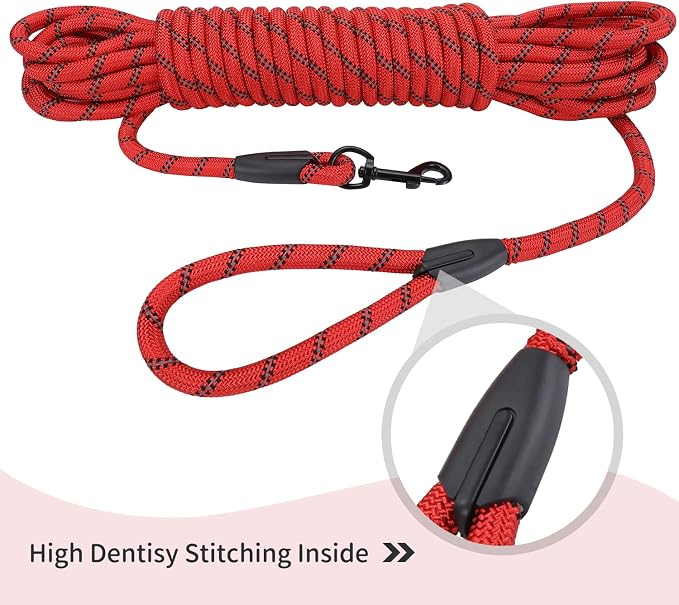 Long Dog Leash for Training 30Ft-Reflective Nylon Rope - Image 5