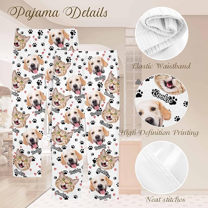 Custom Couple Pajama Pants Sock - Image 4
