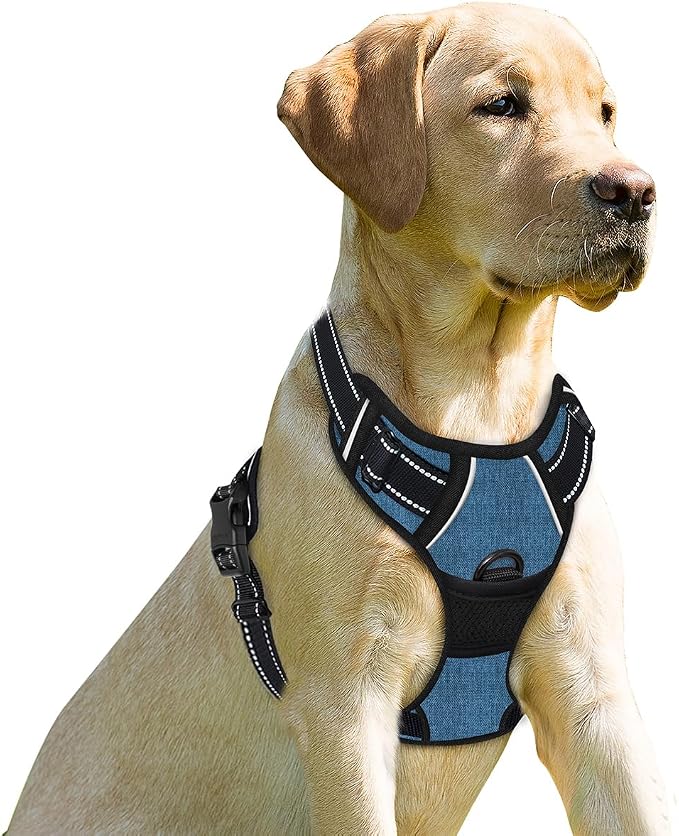 BARKBAY No Pull Dog Harness Front Clip Heavy Duty Reflective Easy Control Handle by BARKBAY