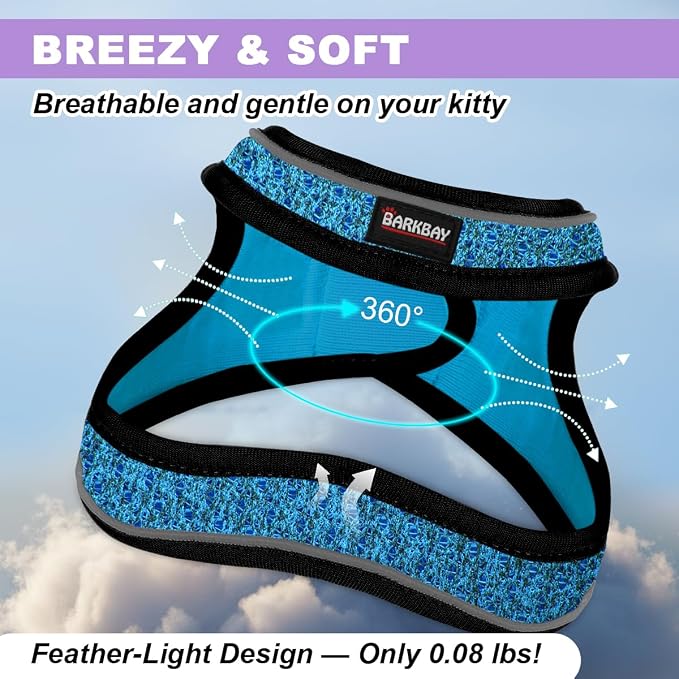 Cat Harness and Leash Set, Escape Proof Kitten Harness, Step in Adjustable Soft - Image 3