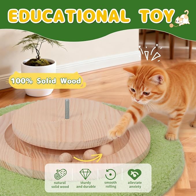 41'' Tall Cat Scratching Post, 3.8'' Diameter Sisal Rope Scratcher Ball - Image 3