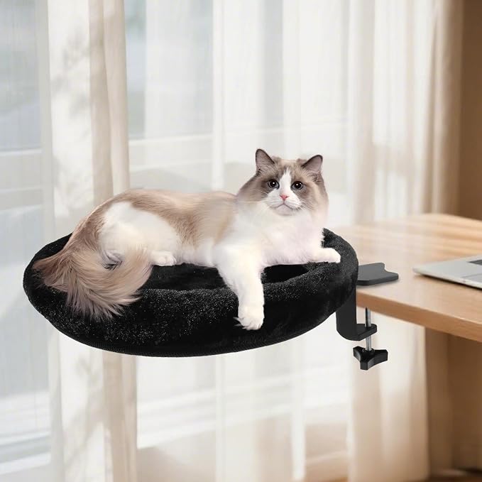 Cat Desk Bed - Ergonomic cat Desk Perch Clamp by NEVESYKCUL