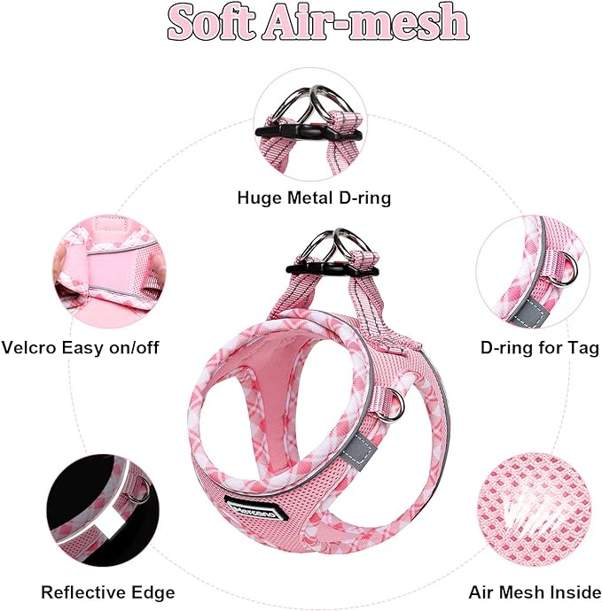 Mercano Soft Mesh Dog Harness and Leash Set, No-Chock Step-in Reflective - Image 3