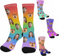 Artsadd Custom Face Socks for Women Men Cat Dog Lovers, Customized Unisex Funny by Artsadd