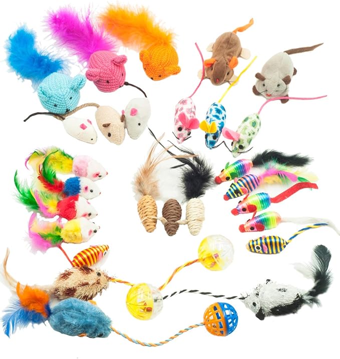 Fashion's Talk Mouse Cat Toys Mixed Bag 27 Assorted Mice Toy by Fashion%27s+Talk