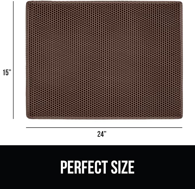 GORILLA GRIP Honeycomb Cat Litter Box Mat, Two Layer Trapping Waste Mats - Image 7