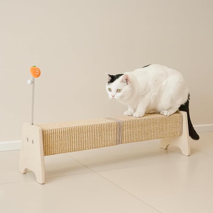 PETKARAY Horizontal Scratching Post, Large Cat Scratcher by PETKARAY