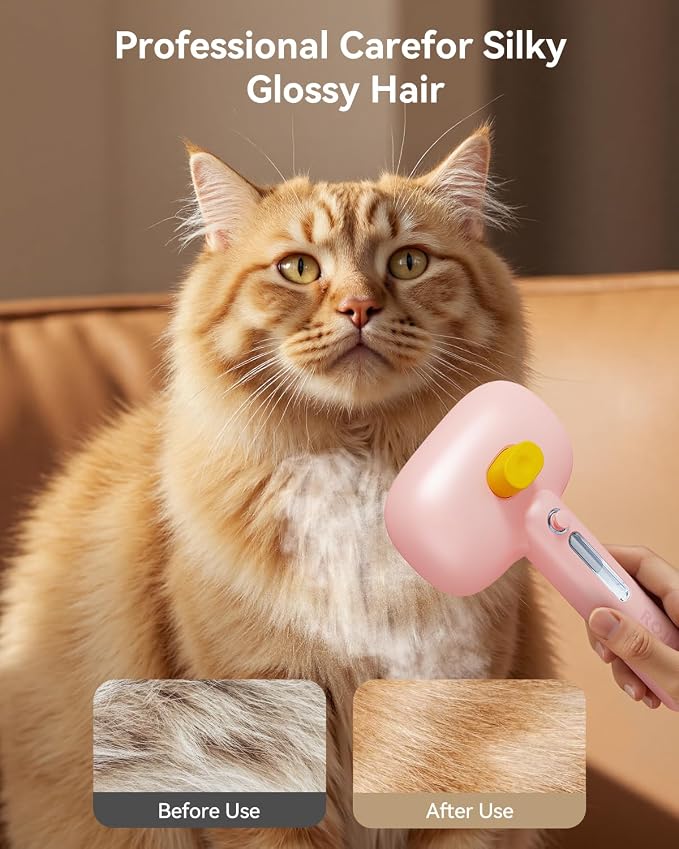 ROJECO 3-in-1 Pet Steam Brush for Cats&Dogs - Image 5