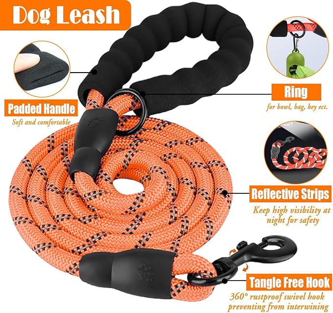 No Pull Dog Harness, Collar & Leash Set | Includes Dog Seat Belt, Collapsible - Image 5