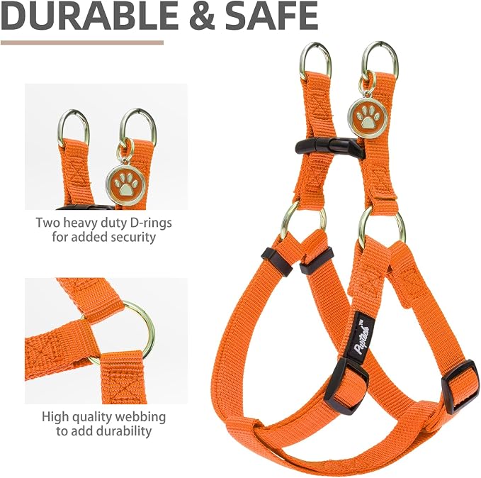 PUPTECK No Pull Dog Harness Soft Adjustable Basic Nylon Step in Puppy Vest - Image 3