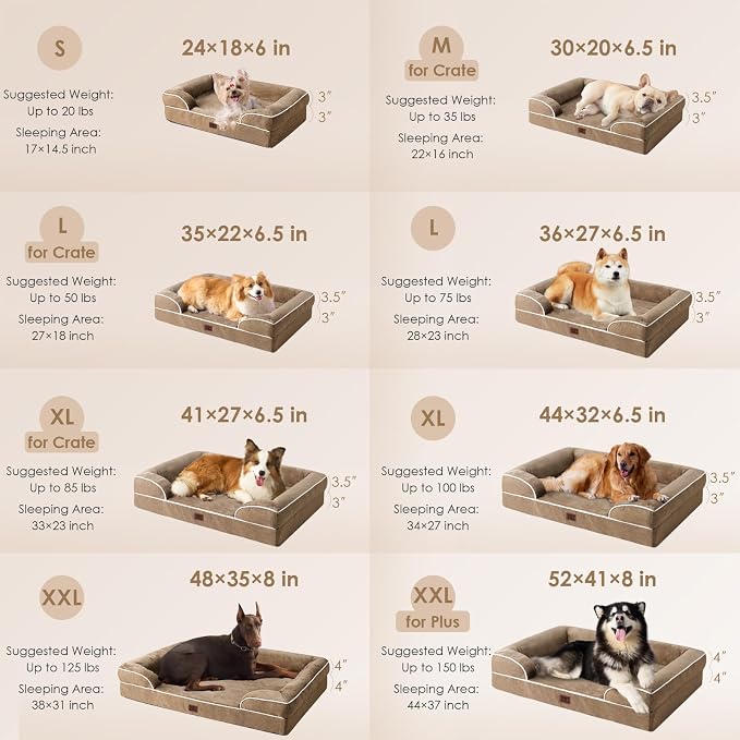 EHEYCIGA Orthopedic Dog Beds for Large Dogs, Waterproof Memory Foam Large Dog - Image 2