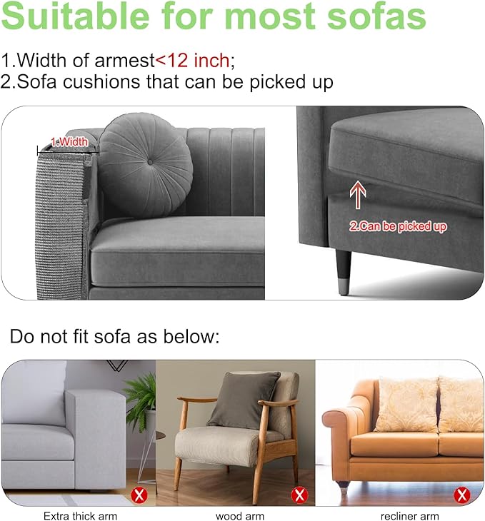 Cat Scratch Couch Protector, 23.6" L*19.6" W Scratching Furniture Protector Pad - Image 4