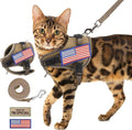 PUPTECK Tactical Cat Harness and Leash Set Escape Proof, Adjustable Reflective by PUPTECK