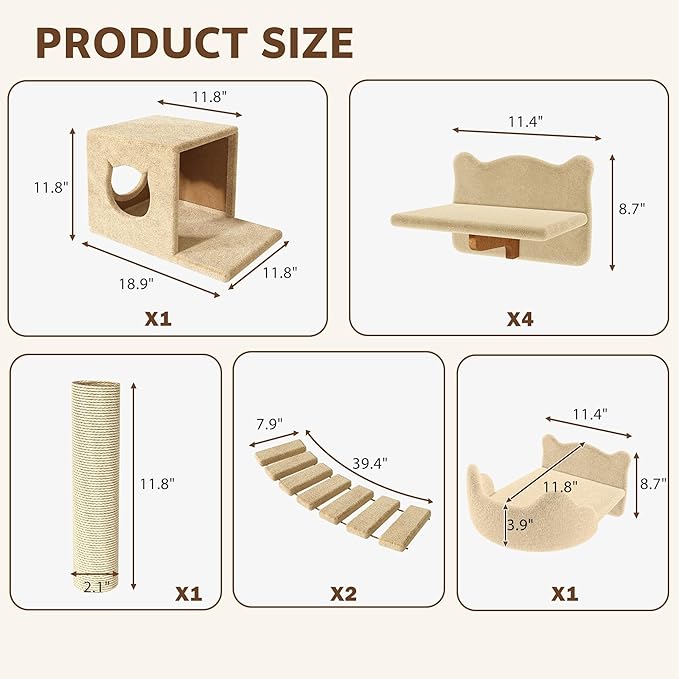 Cat Wall Shelves, Wall Mounted Cat Shelf Furniture - Image 2