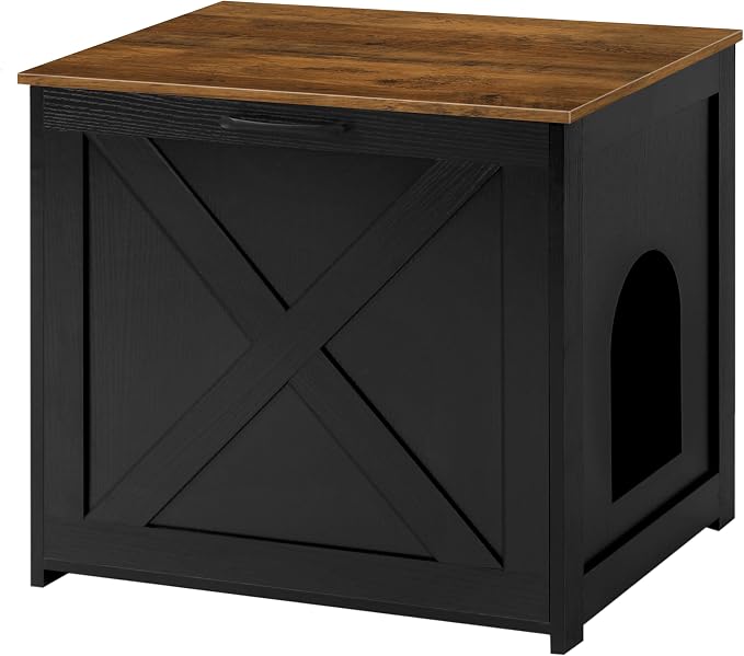 Dwanton Cat Litter Box Furniture Hidden, Cat Litter Box Enclosure, Reversible by DWANTON