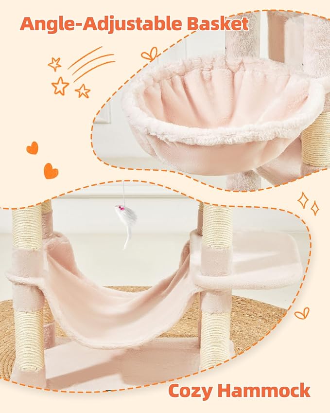 Taoqimiao Cat Tree, 66.2-Inch Cat Tower - Image 4