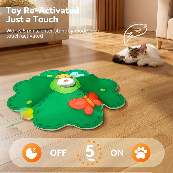 FEELNEEDY Rechargeable Cat Toys, 2 in 1 Hide and Seek Game Interactive Cat Toy - Image 6