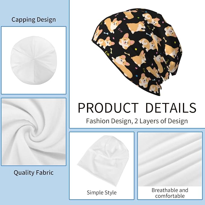 Beanie Hat Skull Cap Chemo Hat Slouchy Cap Headwear Stretch Knitted Hats - Image 4