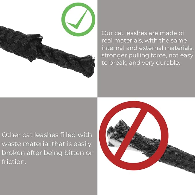 Reflective Cat Leash, 30ft Escape Proof Walking Lead Yard Long Leash, Extender - Image 3