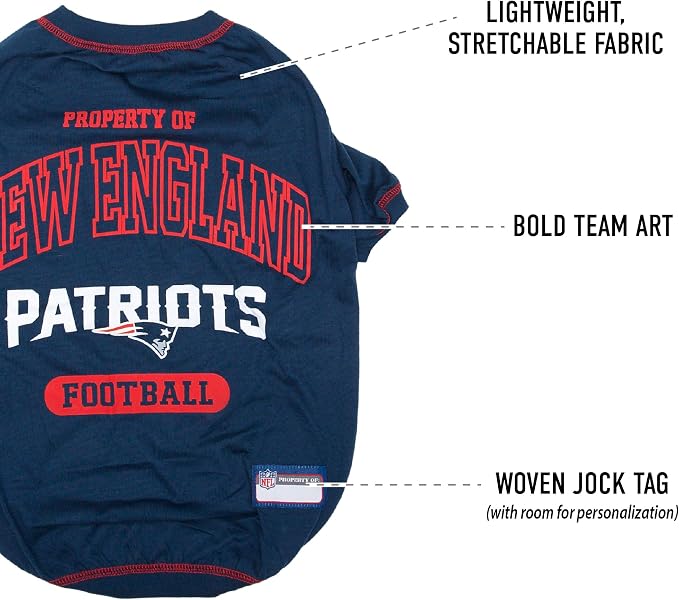 NFL New England Patriots Dog T-Shirt - Image 4