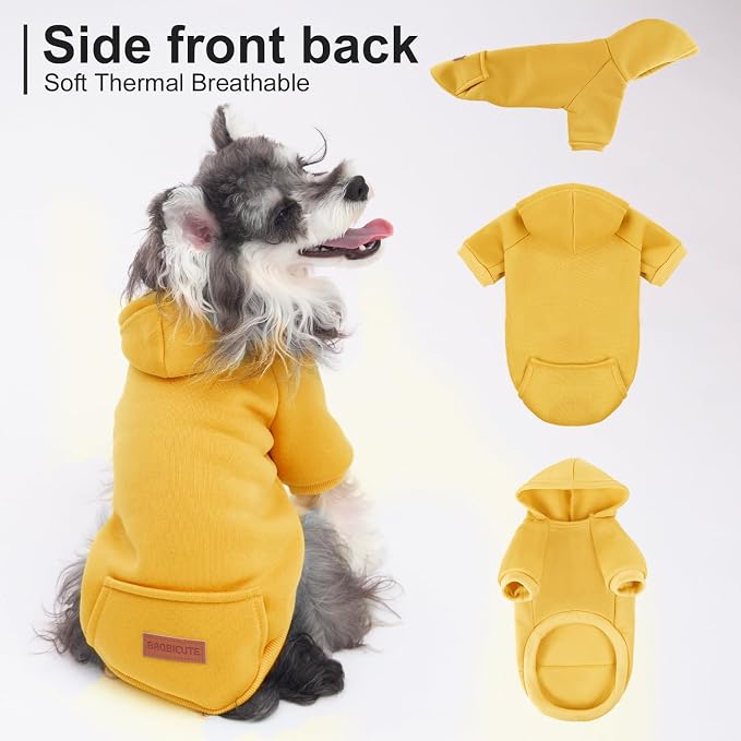 2 Pack Dog Hoodie Warm Hood Dog Sweater Cold Weather Small Dogs Sweatshirt - Image 4