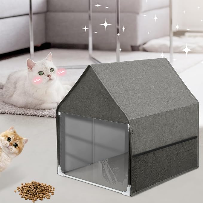 Yeebeny Cat Litter Box Cover, Enclosed Cat Potty Cat Litter Box Cover, Open - Image 2