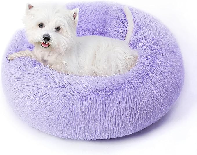 Calming Dog Bed & Cat Bed for Indoor Cats, Medium Size Washable Anti-Slip by SunstyleHome