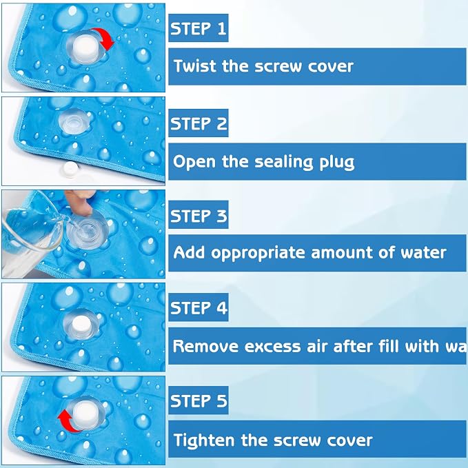 Dog Cooling Mat Water Injection Pet Cool Pads Dogs & Cats Pet Cooling Blanket - Image 4