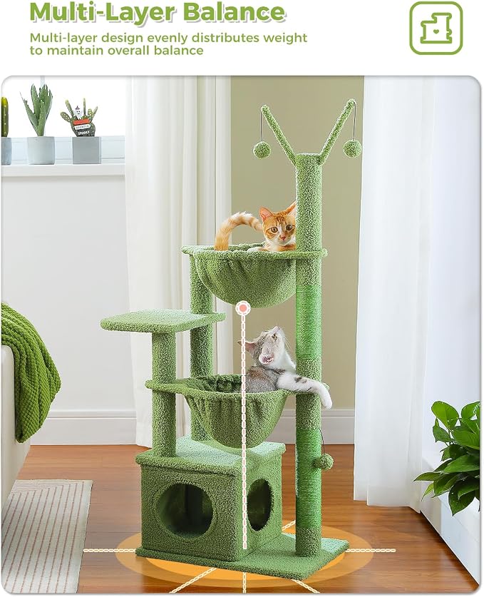 Cactus Cat Tree, 47.6" Cat Tower - Image 4