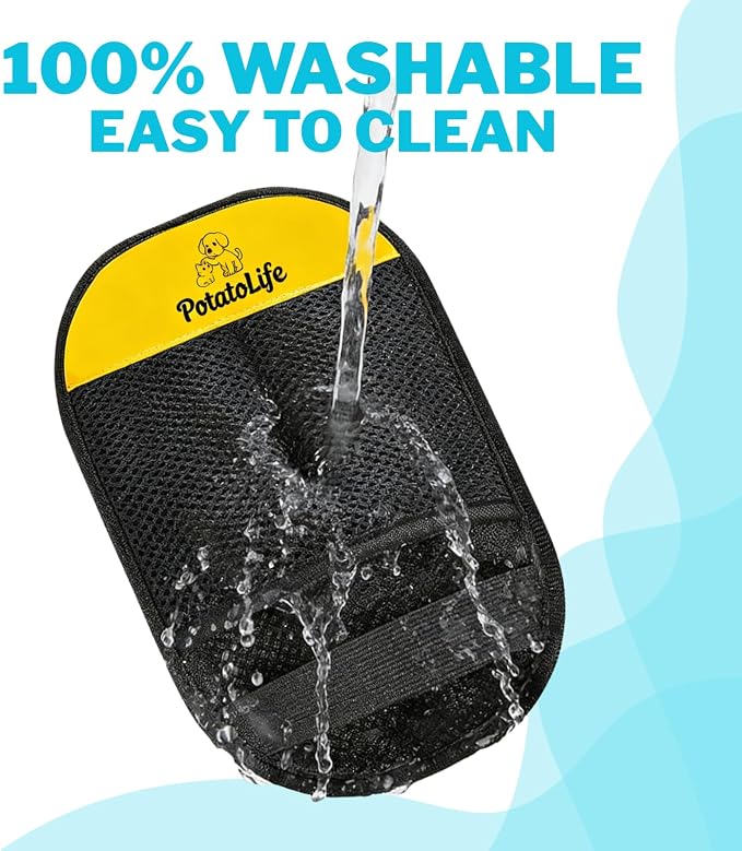 PotatoLife Pet Hair Removal Glove Upgraded Reusable Electrostatic Washable Fur - Image 6
