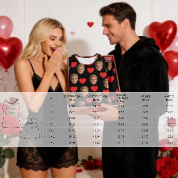 Artsadd Custom Pajamas for Women Men Family, Personalized Face Pjs Pajama Pants - Image 7