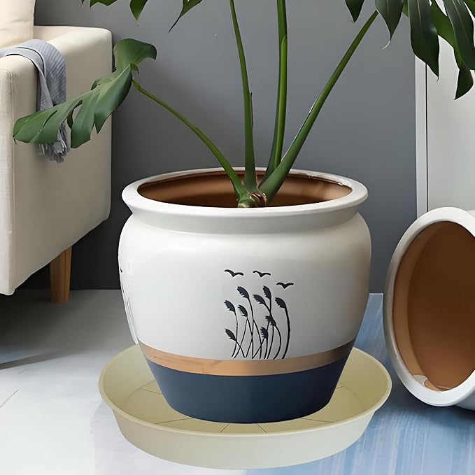3 Pack of 20 22 inch Plant Saucer, 3.6" Depth Tray, Large Deep Garden Plastic - Image 7