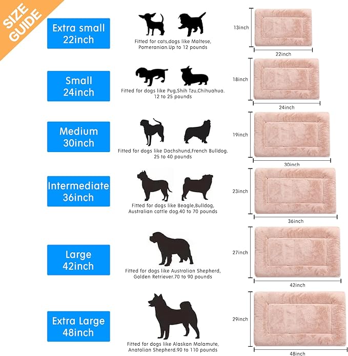 Dog Beds Crate Pad for Medium Dogs Fit Dog Crates, Washable & Anti-Slip Kennel - Image 2
