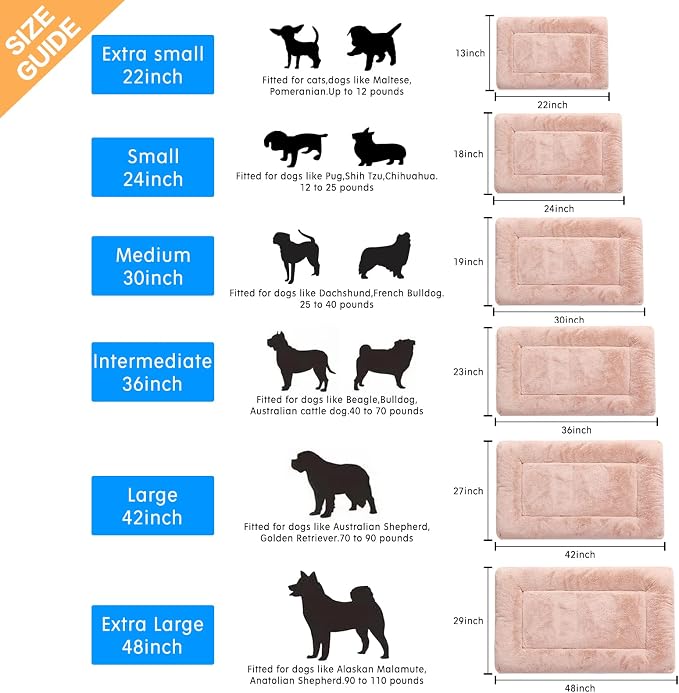 Dog Beds Crate Pad for Extra Large Dogs Ultra Soft Dog Crate Bed Washable & - Image 2