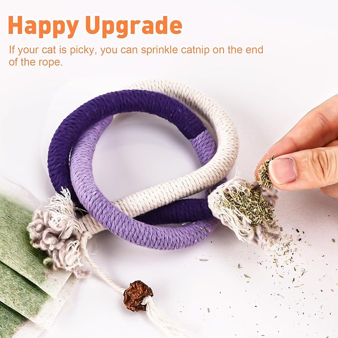 3 PCS XL Cat Toys Chew Ropes, 27.56 Inches Cat Chew Rope Toy - Image 7