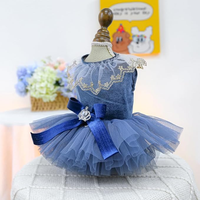 Fashion Sweet Puppy Dog Blingbling Princess Skirt Pet Dog Lace Cake Camisole - Image 2
