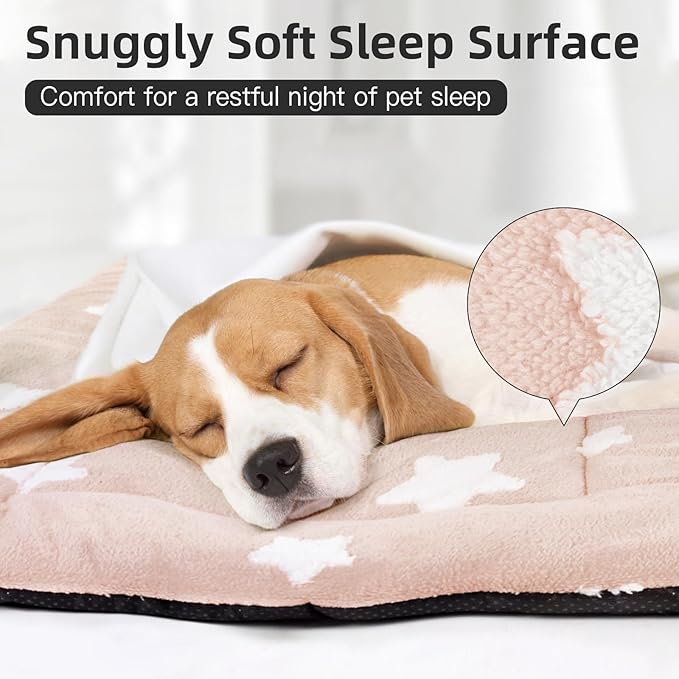 Mora Pets Cat Bed for Indoor Cats Washable Dog Crate Pad Cute Star Dog Bed Mat - Image 2