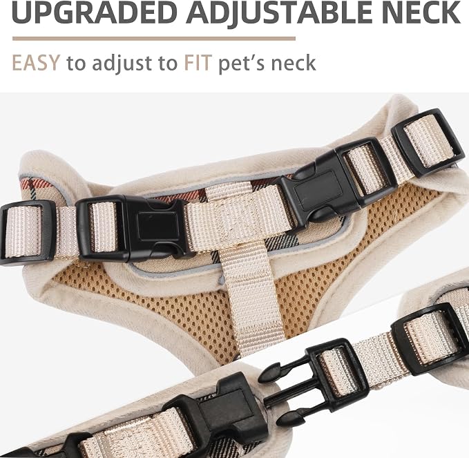 PUPTECK Soft Mesh Dog Harness and Leash Set Pet Puppy Cat Adjustable Reflective - Image 3